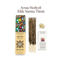 Sree Vani Marka Aura Senzia Doğal Aytaşı Parçaları Hediyeli Elde Sarma Sümbülteber Çiçeği Tütsüsü-8 Adet Çubuk Tütsü