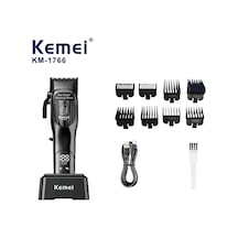 Kemeı Erkek Profesyonel Saç Kesme Makinesi Usb Çok Dosya Ayarlanabilir Saç Km-1766