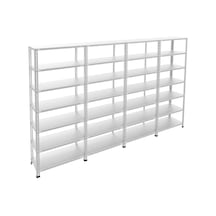 Raf Burada  7 Katlı 4'lü Galvaniz Çelik Raf - Depo, Arşiv, Kiler, Dosya, Market Rafı-31x75 cm-100 cm-0.70 mm