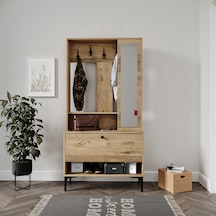 Valentinp Wood Tarz,raflı,aynalı Ayakkabılık/vestiyer/portmanto