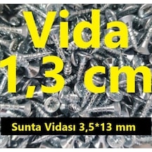 200 adet sunta vidası 1.3 cm (3.5X13 mm) ağaç - ahşap