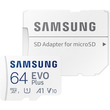 Samsung Evo Plus MB-MC64KA/TR 64 GB Micro SDXC Classs 10 UHS-I U1 Hafıza Kartı
