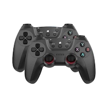 Jzcat 2.4g Kablosuz Çift Gamepad Bir Çekme İki Tutamak Android Tv Tv Çift Gamepad-siyah