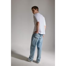 Defacto Yumuşak Dokulu Baggy Fit Jean Pantolon G4180ax26smnm39 Mavi-nm39
