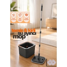 Temiz Ve Kirli Suyu Ayıran Mop Seti 360 Derece Döner Mikrofiber Mop Başlığı, Paspas Seti Otomatik