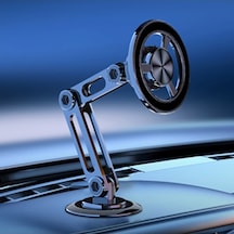 Dancemonkey 360 Dön. Kafa Mıknatıslı Araç Telefon Tutucu, Uzun Kol İle Esnek Montaj Altın Altın