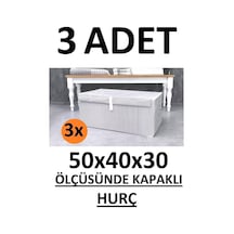Daglus Alas 3 Adet Kapaklı Kutu Hurç Maxi Boy 50 40 30 Çok Amaçlı Kutu Hurç
