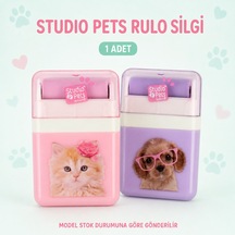 Bakgelal Studio Pets Rulo Silgi Kedi Köpek Desenli Kapaklı Sevimli Okul Silgisi 1 Adet - 9091812007845
