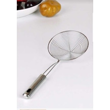 Metal Saplı Kevgir 16 Cm Çelik Kevgir Patates Kabak Sebze Kızartma Kevgiri Kepçe Süzgeç Paslanmaz Çe Diğer