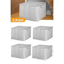Serstil 4 Adet - Mini Boy Gri Benekli Kıyafet / Nevresim Hurcu - 45x40x30 Cm