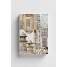 Kolaj Serisi 49 Beyaz Şehir Bullet Journal A5 Noktalı Defter Çok Renkli