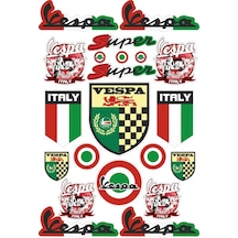 Vespa Italy Sticker Seti
