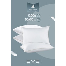 Eve Tekstil 4 Adet Yellow Dream Serisi Fermuarlı Antialerjik Silikon Elyaf Dolgulu Yastık 50x70cm 1200gr