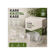 Kare Kristal Kase 200 Adet Şeffaf Plastik Servis Kasesi Şeffaf - 917685757 Şeffaf