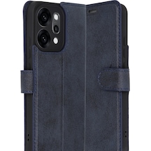 Oppo Reno 14 Trend S Plus Kapaklı Kılıf - Lacivert Çr