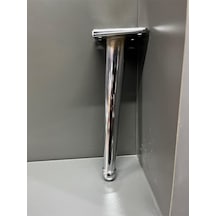 Bone X Metal Ayak 20cm Krom Koltuk Puf Dolap Tv Ünite Modern Mobilya Ayağı Komidin Gümüş Konsol