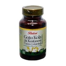Balen Gotu Kola At Kestanesi Üzüm Çekirdeği Ekstraktı V-3 380 MG 60 Kapsül