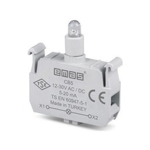 Emas Cb5 C Sinyal Beyaz Led Butonluk 12-30 V Ac/dc