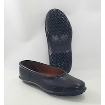 Ak Plastik Galoş Siyah Içi Astarlı Kadın Lastik Mest Ayakkabı