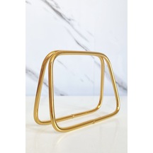 Vollen Yarn Metal Kare Model Çanta Sapı 11 Cm, Altın Sarı Altın