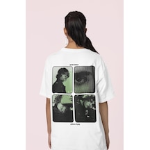 Sevbano Justin Bieber Sırt Baskılı Unisex Oversize Şarkıcı Tişört Beyaz
