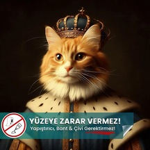Tr Kral Kedi Posteri, Kral Kedi Posteri, Yüksek Çözünürlüklü Akıllı Kağıt Poster, Yapay Zeka Tasarım