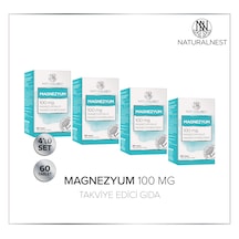 Naturalnest Magnezyum Malat Bisglisinat Içeren Takviye Edici Gıda 60 Tablet 4 Kutu