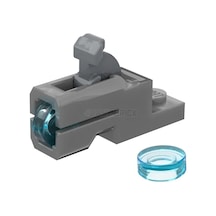 Minifigür Silahları: Star Wars Mermi Fırlatıcı, Patlatıcı, Ateşleyici Şeffaf Mavi Mini Moc