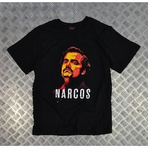 Baskılı Unisex Siyah %100 Pamuk T-shirt SIYAH