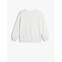 Koton Kız Çocuk Sweatshirt Ekru 5wkg10171ak 25ky59003242 Y5915 Ekru
