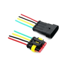 Kablolu 4-pin Su Geçirmez Konnektör Takımı-4981