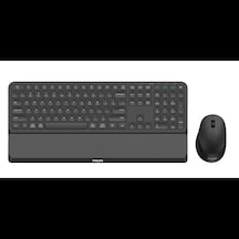 Phılıps Spt6607b, Siyah, Türkçe Q, 2.4ghz Ve Bluetooth Kablosuz, Bilek Destekli, Multimedya Klavye M Diğer