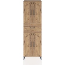 Hyperion Dolap 3 Raflı Tek Çekmeceli 4 Kapaklı 60x44x195 Çam-çam Çam