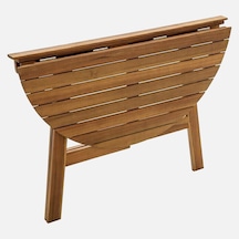 Ahşap Yarım Balkon Masası Kahverengi
