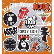 Black Star Sticker Seti Laptop Ajanda Pc Tablet Telefon Defter Etiket Bullet Journal Diğer