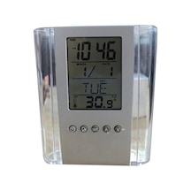 Goldenqian Sürekli Takvim Kalem Saati Elektronik Kalem Saat Silindiri Txjyks Siyah