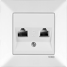 Viko Meridian Data-nümeris Telefon Priz rj45 Cat5e-rj11 çerçeveli