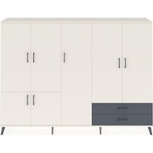 Arges Dolap 12 Raflı 2 Çekmeceli 7 Kapaklı 220x30x163 Aytaşı-ayta Aytaşı-aytaşı/antrasit