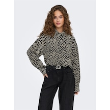 Only Onlkatty Lıfe L/s Loose Shırt Ptm Kadın Siyah Gömlek - 15341494