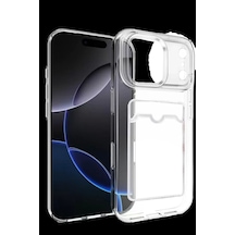 Apple İphone 17 Pro Max Kart Şeffaf Silikon - Şeffaf