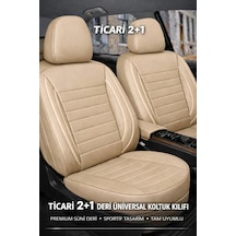 Citroen C5 2008-2017 2+1 Uyumlu Deri Koltuk Kılıfı Jetdrive Serisi Bej