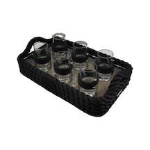 Shot Bardaklı Tepsi | Siyah