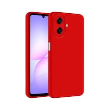 Samsung Uyumlu Galaxy A07 4g Uyumlu Nano İçi Kadife Silikon - Kırmızı