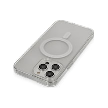 Apple iPhone  Uyumlu- 13 Pro Max Kılıf Matte Şeffaf Magneticsafe - Şeffaf