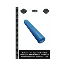 Delux Serisi Egzersiz Hareket Kondisyon Afr-90x15-blue Masajlı Uzun Foam Roller Mavi 90x15 Cm