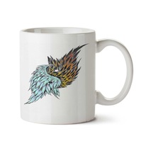 Ying Yang Kanat İki Tarafı Baskılı Kupa Bardak Çok Renkli