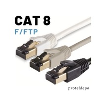 Irenis CAT8 Kablo F/FTP LSZH Ethernet Network LAN Ağ Kablosu 2 M-Siyah