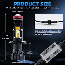 Led Far Ampülleri, 25000lm 90w Süper Parlak Mercek K21710