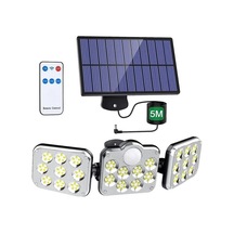Kumandalı Solar Güneş Enerjili 138 Ledli Hareket Sensörlü Bahçe Aydınlatma Sokak Lambası
