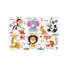 Montessori Oyuncakları Bulmaca Panda, Fil, Kanguru Puzzle